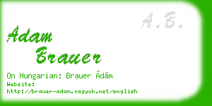 adam brauer business card