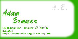 adam brauer business card
